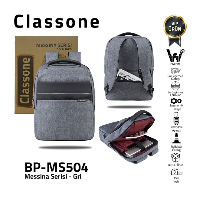 CLASSONE Messina 15.6" Laptop Sırt Çantası